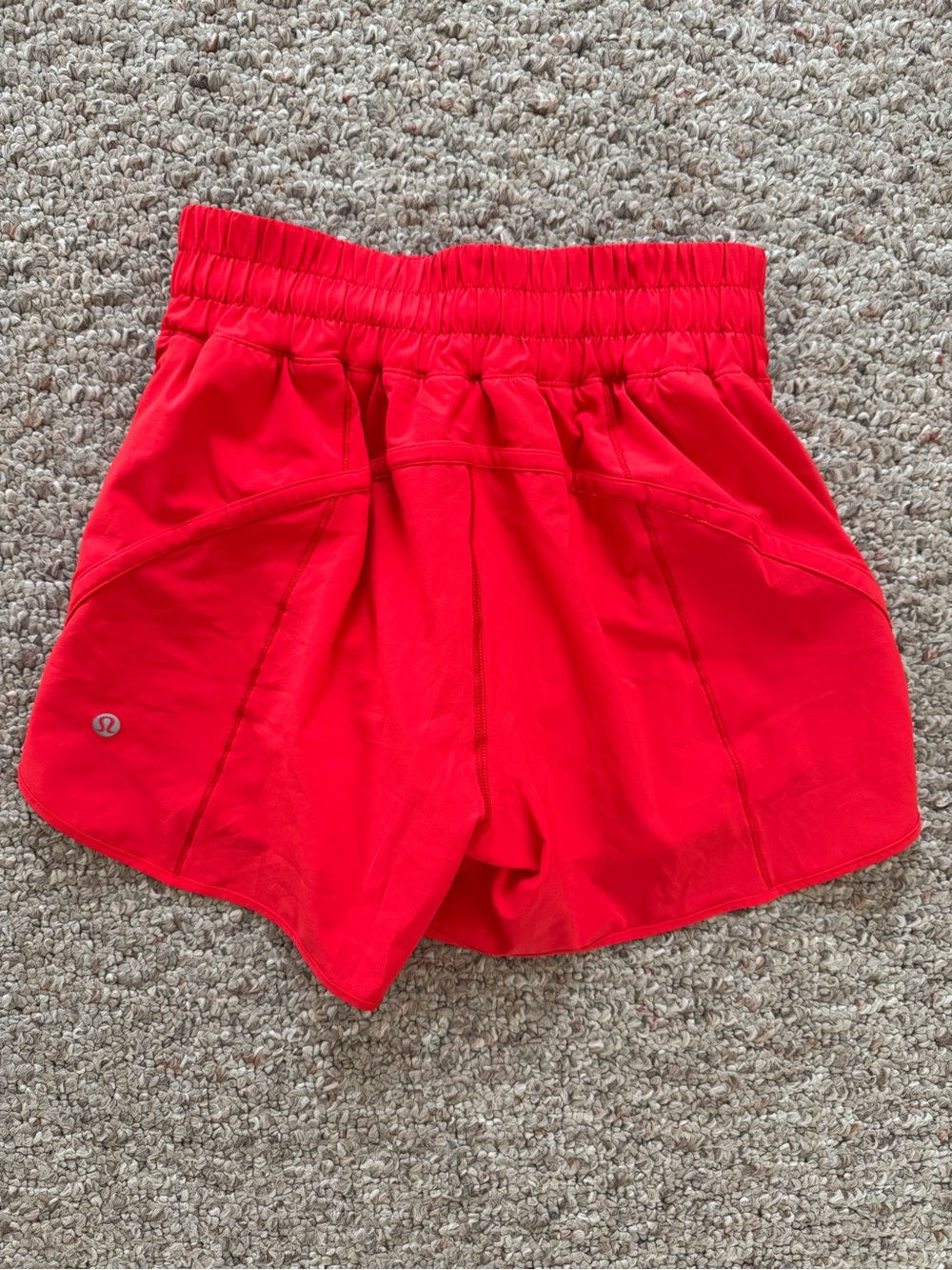 lululemon athletica Bright Red Women's Running Shorts - Picture 2 of 4